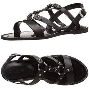 Charles David Black Anna Flat Slingback Sandal
